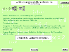 Lernprogramm Bruchrechnen